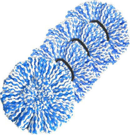 2-Tank Spin Mop Replacement Head, 3 Pack Mop Head Replacement, Microfiber, Machine Washable, Easy to Replace and Deep Cleaning