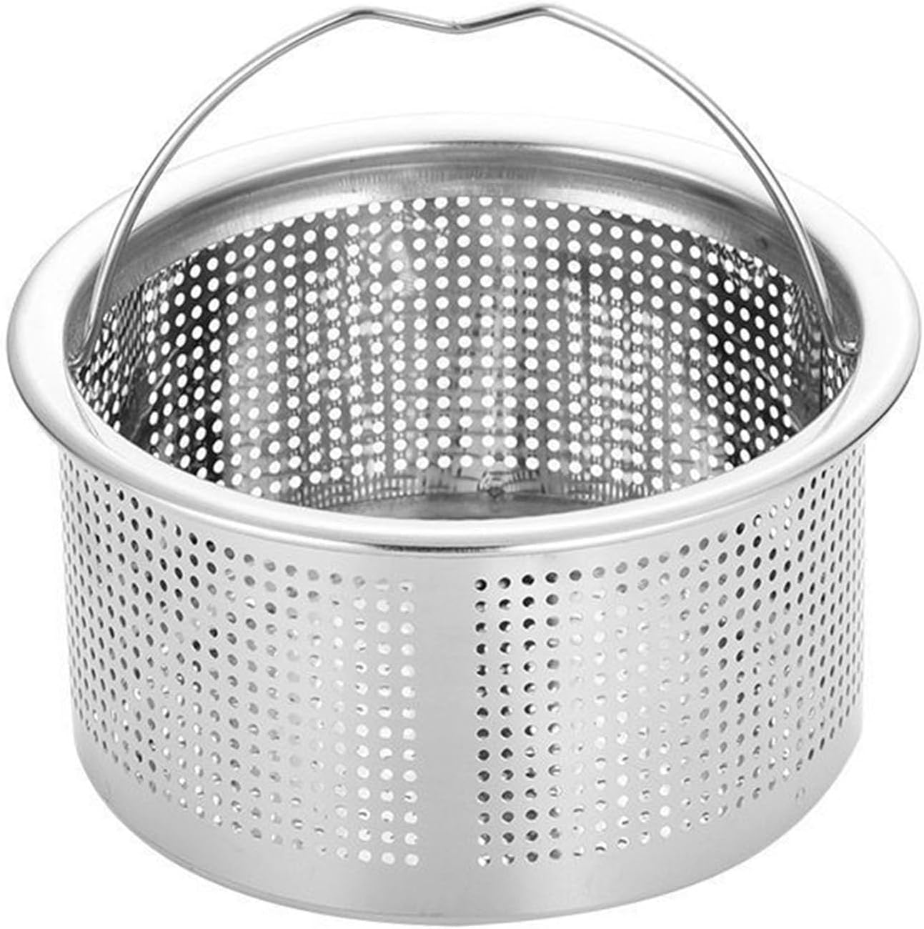 generic 304 Stainless Steel Kitchen Sink Strainer with Handle, 3 Inch Deep Cup Basket Drain Strainer for Clog Prevention & Easy Cleans, Fits Most Standard Sinks
