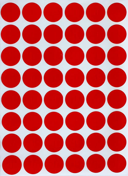 Royal Green Dot Sticker 11/16" Inch (17mm) Colored Labels in Purple - 2400 Pack - Colors B