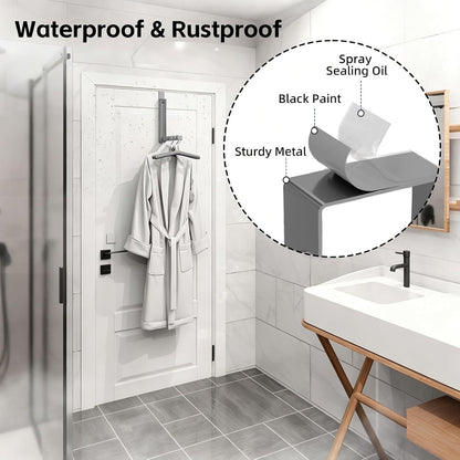 2 Pack Over The Door Hanger Folding Clothes Drying Rack, Folding Hanging Coat Rack for Indoor Laundry Room Compact Small Space Foldable Portable Clothing Hanger Hook Collapsible (Wihte-2(Upgraded))