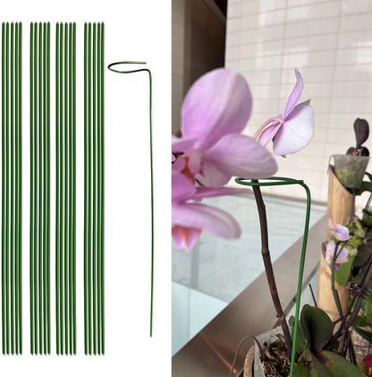 16 Inch Orchid Stakes Pack of 20, Plant Support Stake Bendable Orchid Stick