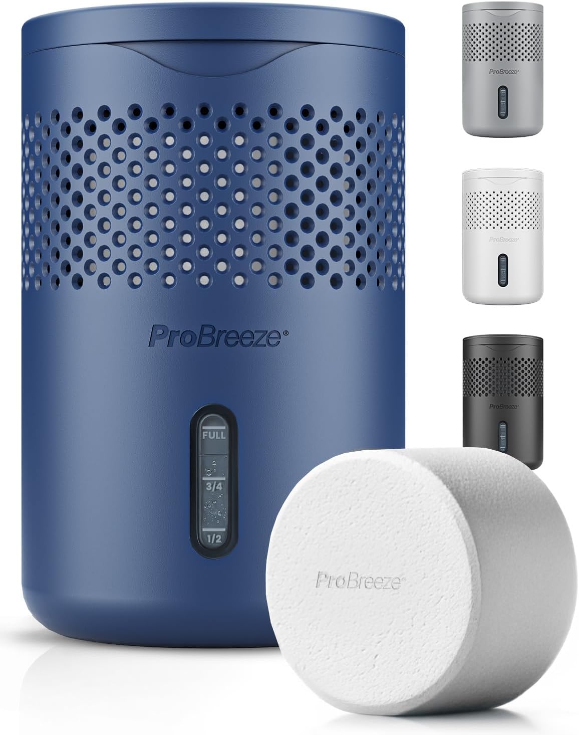 Pro Breeze Osmo Moisture Absorber, Silent & Refillable Dehumidifier for Home, Bedroom, Wardrobe and Bathroom,1.54lb Refillable Tablet, Non-Electric White