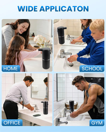 Automatic Liquid Soap Dispenser Touchless, USB Rechargeable Hand Soap Dispenser, 4 Adjustable Volume Levels, IPX5 Waterproof, 12.8oz/380ml Wall Mounted for Bathroom Kitchen Countertop, White