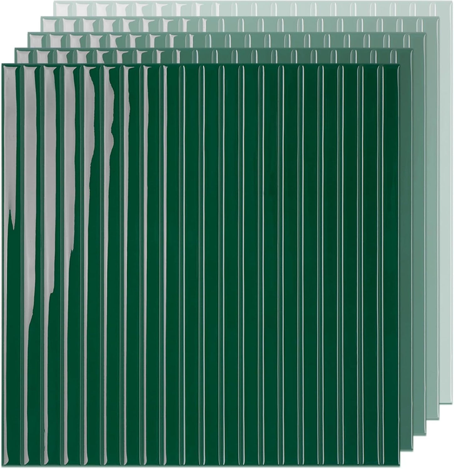 Peel and Stick Subway Backsplash Tiles, 5 Pack, 12 x 12 in, Almond | extra thick 3D wall panels, heat and water resistant wall panels, easy DIY kitchen, bathroom, laundry, fireplace wall décor