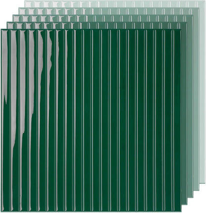 Peel and Stick Subway Backsplash Tiles, 5 Pack, 12 x 12 in, Almond | extra thick 3D wall panels, heat and water resistant wall panels, easy DIY kitchen, bathroom, laundry, fireplace wall décor