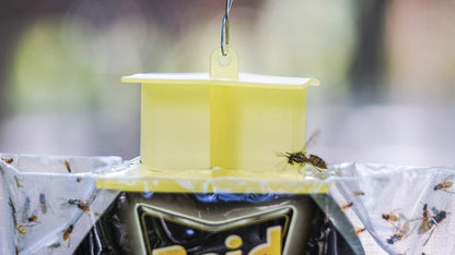 Raid Yellow Jacket, Wasp & Hornet Trap, 6 Pack, Disposable, Convenient, Hanging Fly Trap Bags with Food-Based Lure, No-Spray Outdoor Fly Traps Suitable Defense for Yards, Patios & Campsites