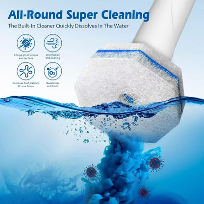 Disposable Toilet Brush Cleaning System with 50pcs Toilet Bowl Wand Refills for Clorox Toilet Bowl Wand Kit,Wall Mounted Disposable Toilet Bowl Brush and Holder Set for Bathroom Cleaning
