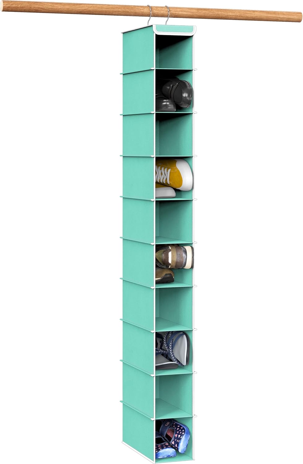 Simple Houseware 10 Shelves Hanging Shoes Organizer Holder for Closet, Grey