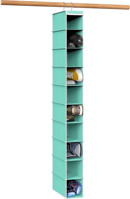 Simple Houseware 10 Shelves Hanging Shoes Organizer Holder for Closet, Grey
