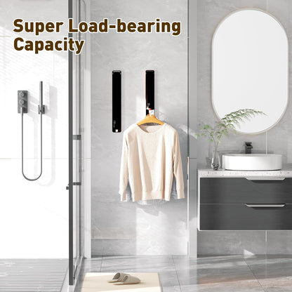 Clothes Drying Rack, Laundry Room Wall Mounted Retractable Clothes Hanger Drying Rack, Laundry Clothing Drying Rack Folding Indoor or Outdoor, Easy Installation Aluminium Dryer, 1pcs(White)