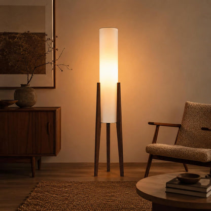 MIXL-Farmhouse Style Bamboo Floor Lamp,Large Wicker Indoor Floor Light,Boho Standing Light Plug in,Modern Minimalist Standing Lamp for Living Room Bedroom