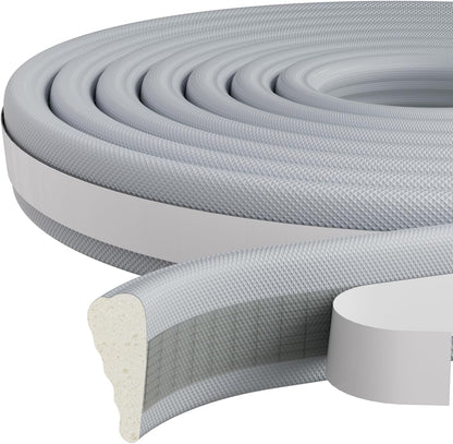 16.4 Ft Weather Stripping Door Seal Strip,Self-Adhesive Foam Weather Strip for Window Door Insulation,Soundproofing Weatherstripping for Windows Gap Filler,Wedge Window Sealer Tape for Winter,Black