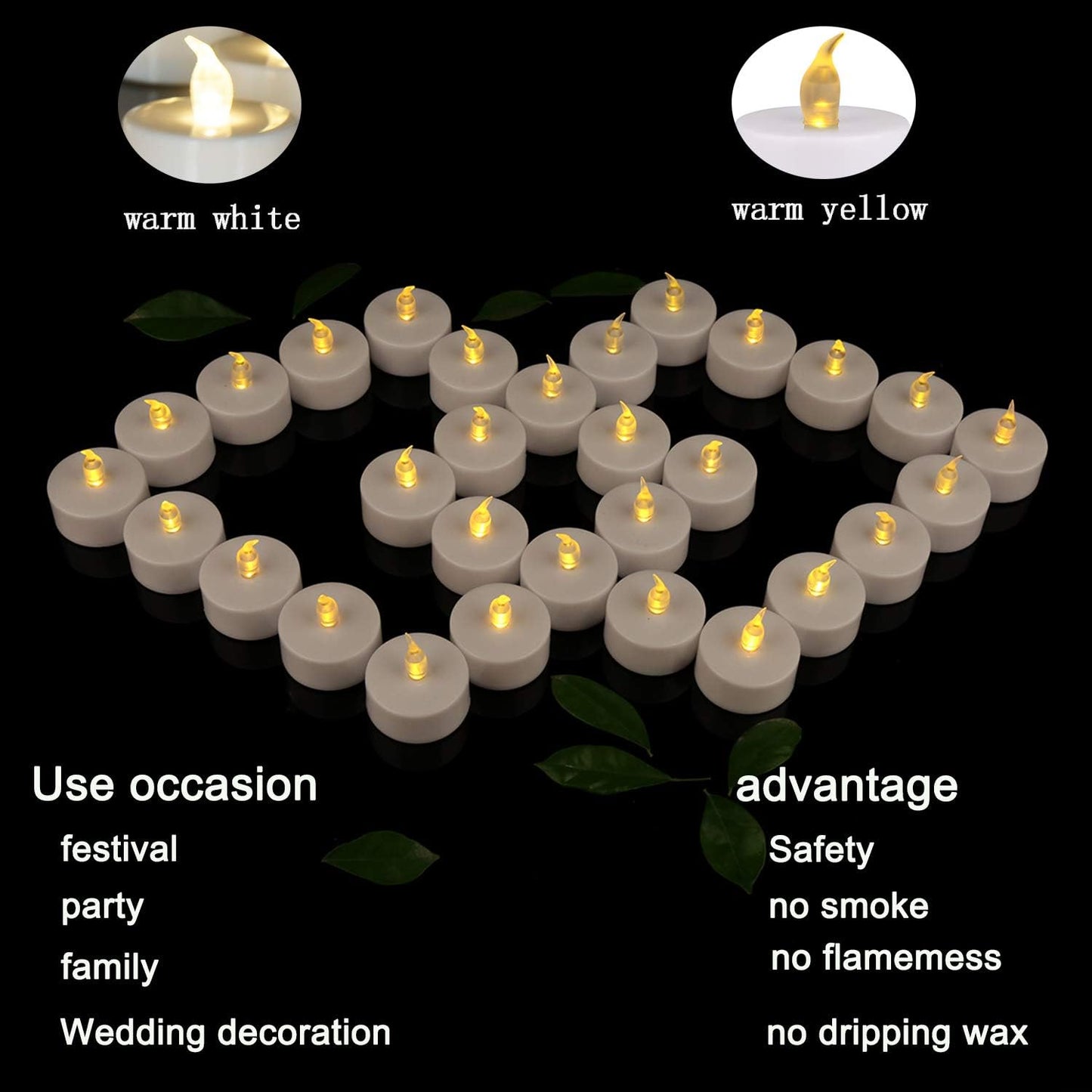 Flameless Flickering LED Battery Candles :Set of 3 Ivory Real Wax Pillar Operated Fake Faux Lights with Remote Control and Timer Function Flicker Candle for Decoration Christmas Votive Garden Outdoor