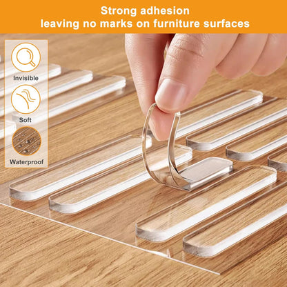 4PCS Long Furniture Bumpers - Wall Protector Guards, Fridge Door Stopper, 5.5x0.7x0.2inches