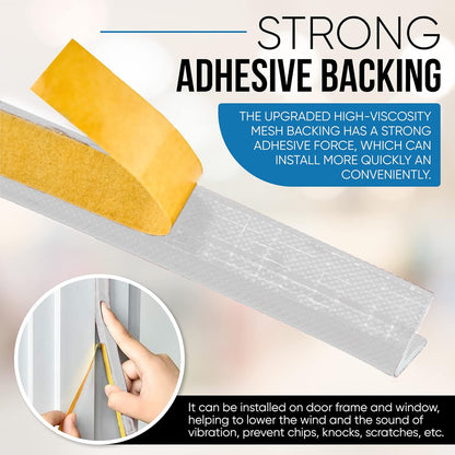 Adhesive V Shape Weatherstrip, Weather Stripping Door Seal Strip Foam Door Frame Insulation Side Jamb Bottom Groove Gap Filler Soundproof V Weatherstripping (Black, 1/2 in x 1/2 in x 26 Ft)