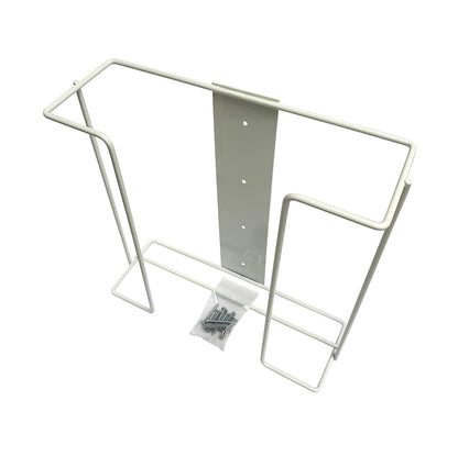 1 Each | Disposable Glove or Tissue Box Holder, DOUBLE (2-Box) Glove Rack, Wall Mounted Universal Box Holder, for Larger Sized Boxes, White - 1 Glove Rack