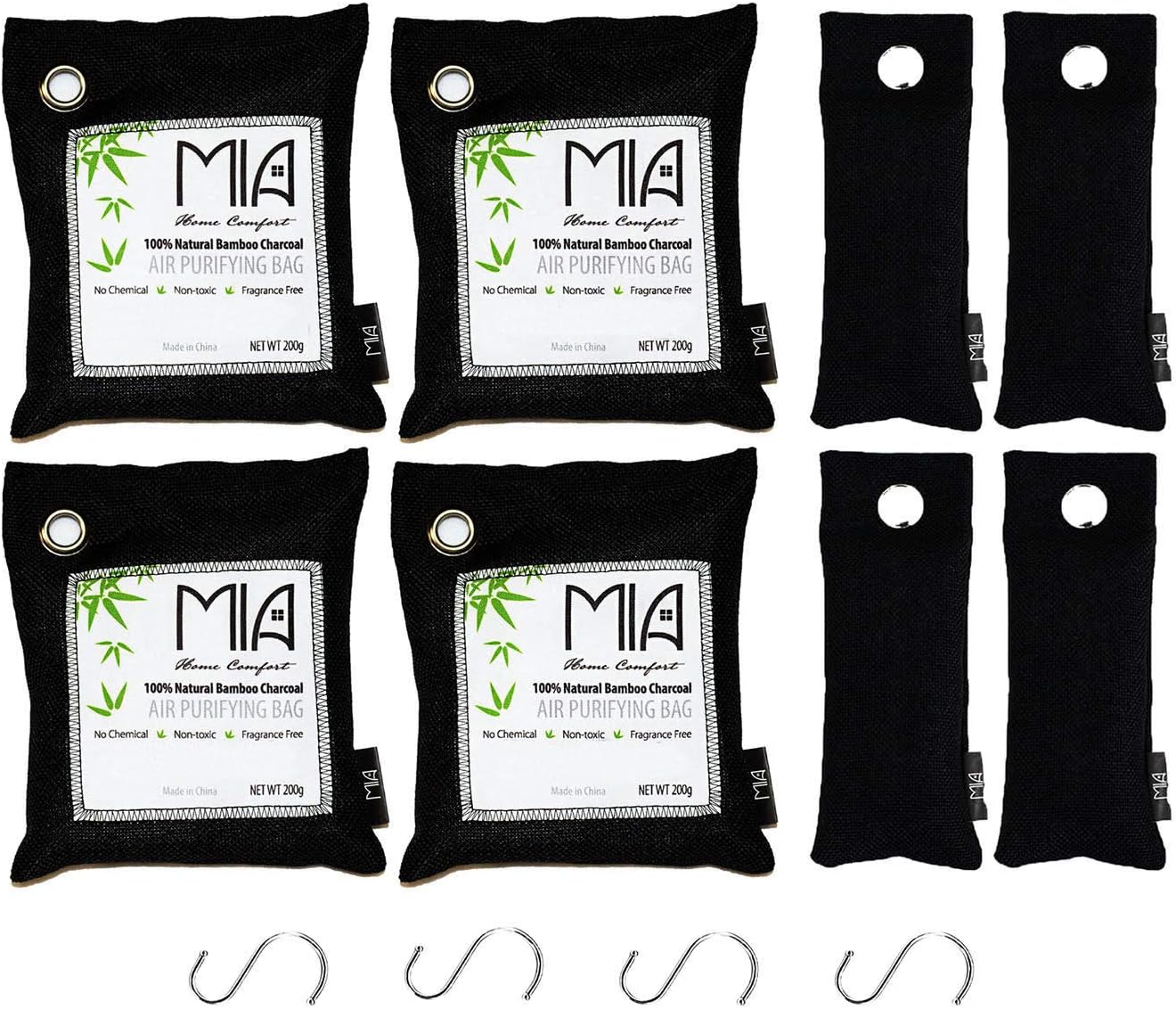 Odor Absorbers For Home Closet Odor Eliminator For House Naturefresh Air Purifier Advanced Activated Bamboo Charcoal Bags Refrigerator Deodorizer