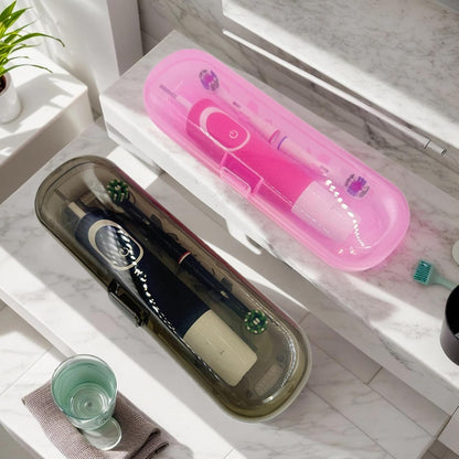 Newly upgraded toothbrush travel case, suitable for Oral-B/Oral-B Pro/Philips Sonicare/Aquasonic toothbrush, travel electric toothbrush box(black)