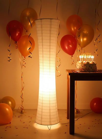 47.6-inch Japanese Paper Floor Lamp | Rice Paper Lantern for Living Room, Bedroom, Office, Dorm, Nightstand