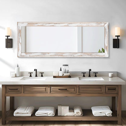 AAZZKANG Full Length Mirror Rectangle Wood Framed Large Wall Mirrors Black | 47"x16" Bedroom Living Room Bathroom Dressing Room Entryway Hanging Mirror