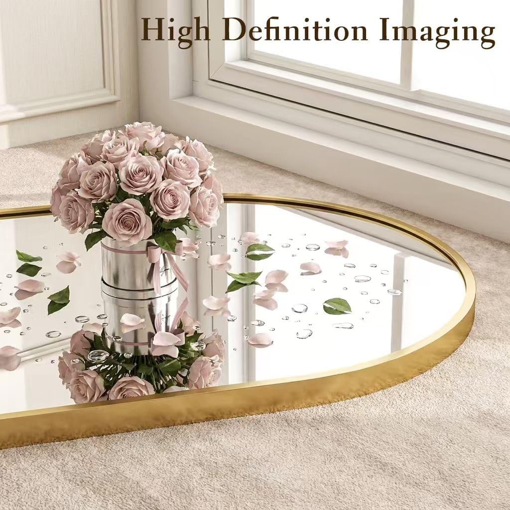 59"x16" Floor Mirror Full Length, Arched Full Length Mirror with Stand, Full Body Mirrors for Bedroom Living Room or Cloakroom Gold