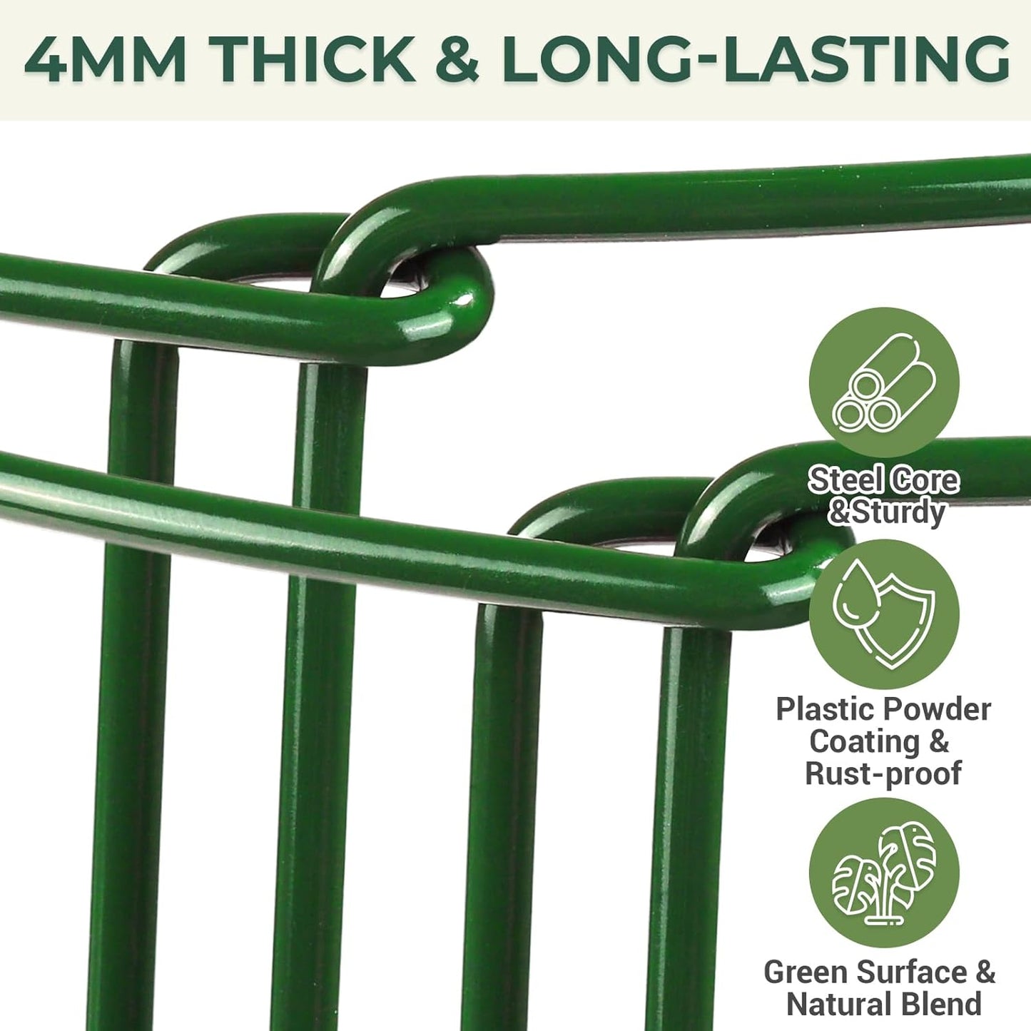 LEOBRO Plant Support, 8PCS Peony Cages and Supports, Plant Stakes for Indoor Plants, Outdoor Plants, Metal Garden Stakes, Plant Holders, Tomato Monstera Hydrangea Support Cage, 10" W x 15.8" H
