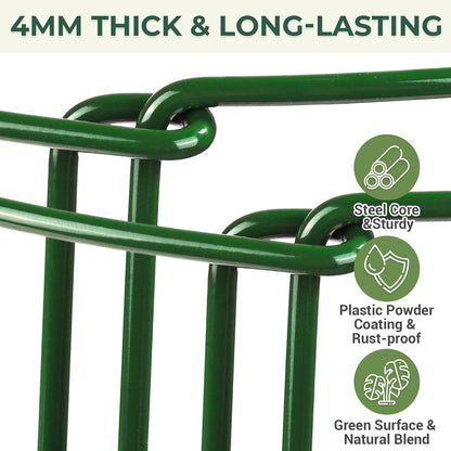 LEOBRO Plant Support, 8PCS Peony Cages and Supports, Plant Stakes for Indoor Plants, Outdoor Plants, Metal Garden Stakes, Plant Holders, Tomato Monstera Hydrangea Support Cage, 10" W x 15.8" H