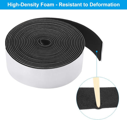 PATIKIL Weather Stripping Door Seal Strip, 3/8 Inch x 1/4 Inch x 32 Ft Self Adhesive Soundproof High Density Foam Tape Insulation for Door Window Air Conditioning, White - Colors A