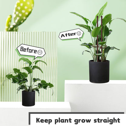 Plant Stakes 17inch &11inch SupKing Adjustable Length Plant Support Stake 16Pcs Orchid Stick with Clips for Indoor Outdoor,Garden Pole for Potted Tomato Amaryllis Vegetables Comes with 20 Ties (Green)