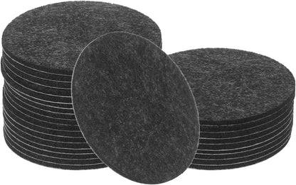 uxcell 32Pcs Non Slip Furniture Pads, 3" Round Self Adhesive Felt Bumpers Noise Reducing Furniture Feet Floor Protector for Chairs Tables Furniture Legs (White 0.2" Thick) - Colors A