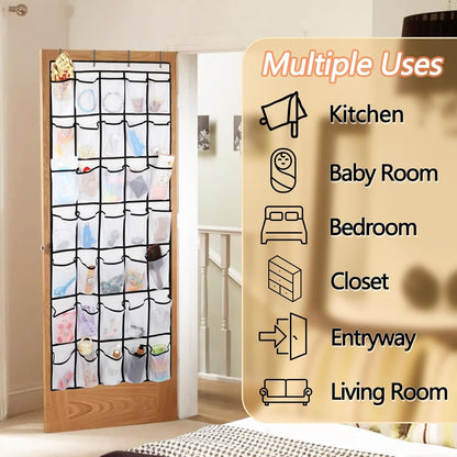 GOMAJI 35 Pockets Over the Door Shoe Organizer