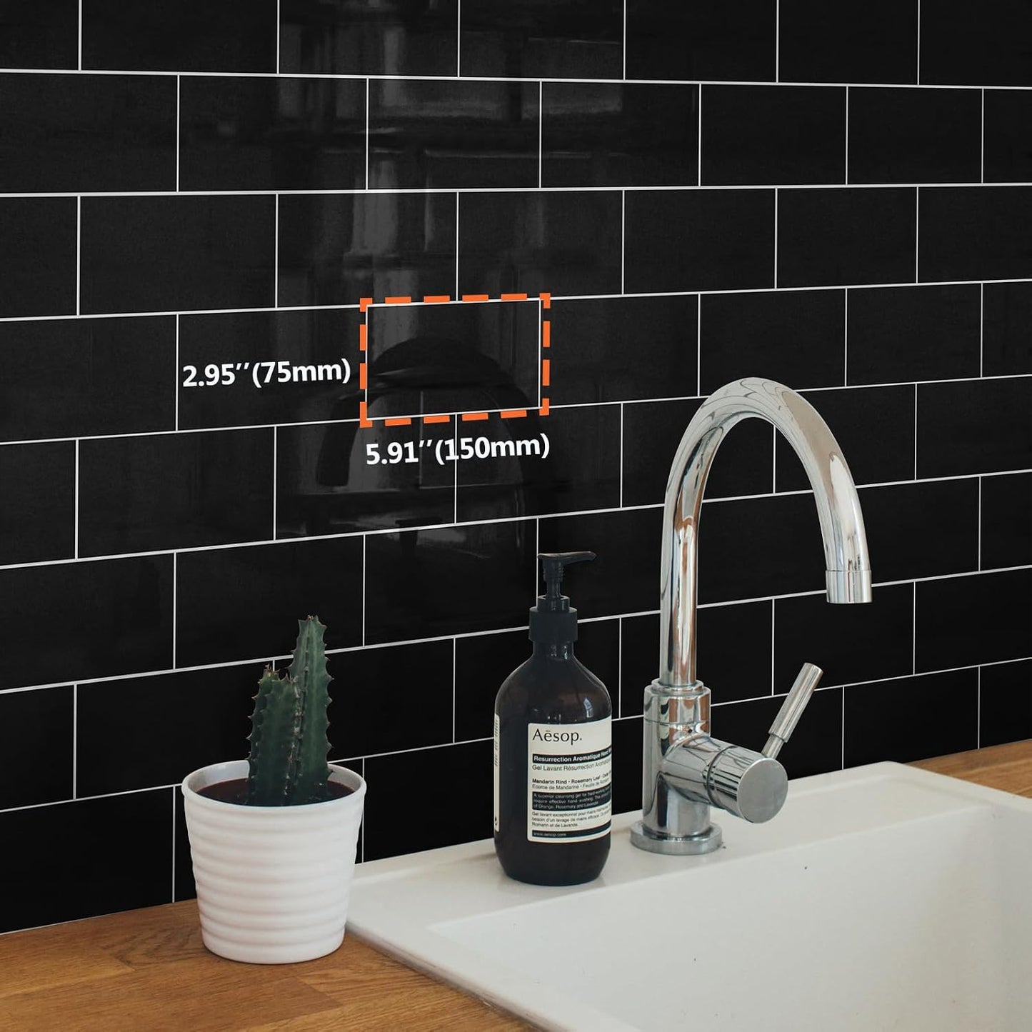 10- Sheet Polished White Peel and Stick Backsplash, 12’’Luxury PVC Ceramic Look Self Stick Subway Tiles, Waterproof Peel and Stick Wall Tiles for Kitchen and Bathrrom
