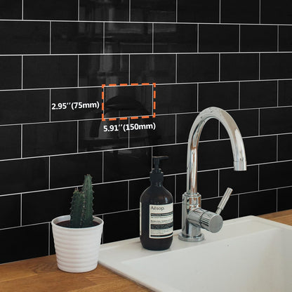 10- Sheet Polished White Peel and Stick Backsplash, 12’’Luxury PVC Ceramic Look Self Stick Subway Tiles, Waterproof Peel and Stick Wall Tiles for Kitchen and Bathrrom