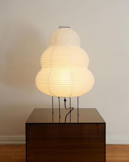 Noguchi Style Rice Paper Floor Lamp • Minimalist Japanese Lantern Lamp for Living Room, Bedroom