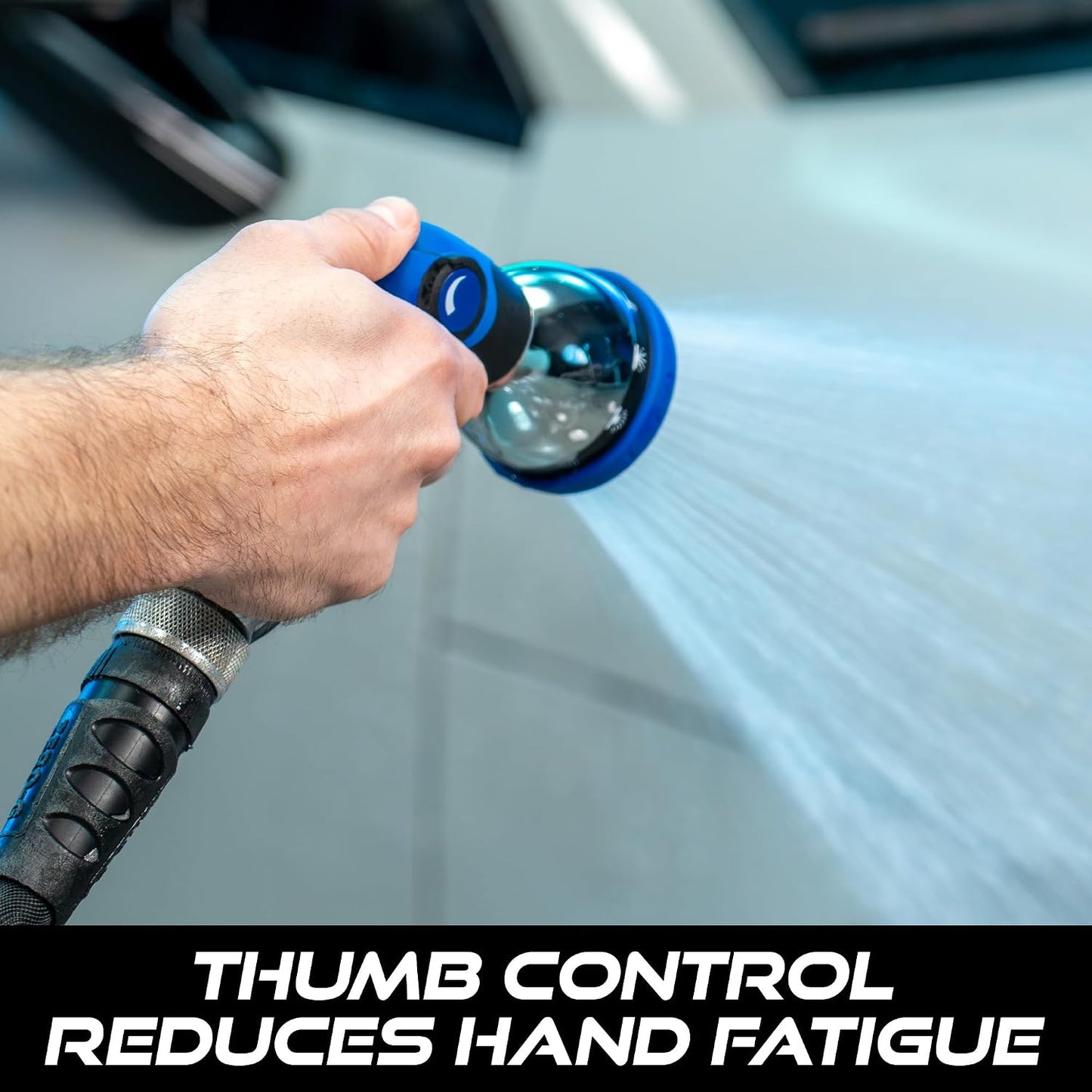 VIKING Hose Nozzle, Garden Hose Nozzle with 8 Spray Patterns, Adjustable and Heavy Duty for Washing Car, Watering Plants, Washing Pets, and Home Use