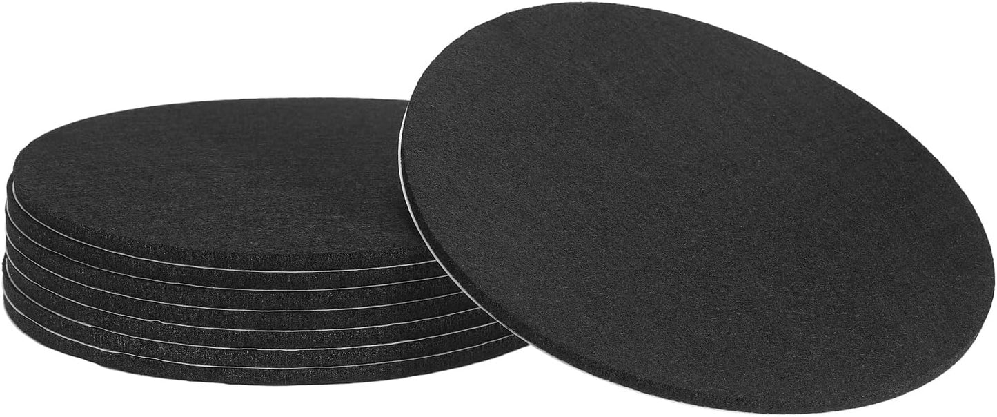 uxcell 32Pcs Non Slip Furniture Pads, 3" Round Self Adhesive Felt Bumpers Noise Reducing Furniture Feet Floor Protector for Chairs Tables Furniture Legs (White 0.2" Thick) - Colors A