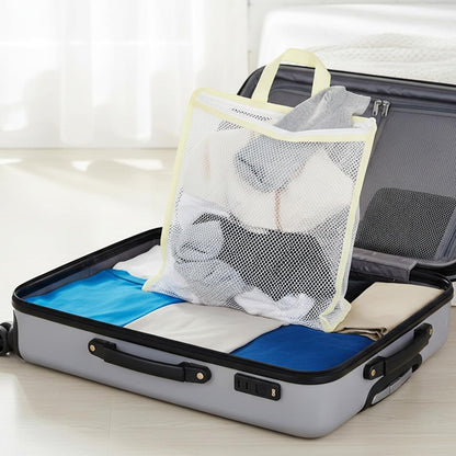 2 Pcs Small Mesh Laundry Bags for Delicates, Hanging Lingerie Wash Bags with Zipper for Washing Machine, Sock Laundry Net for Travel Home