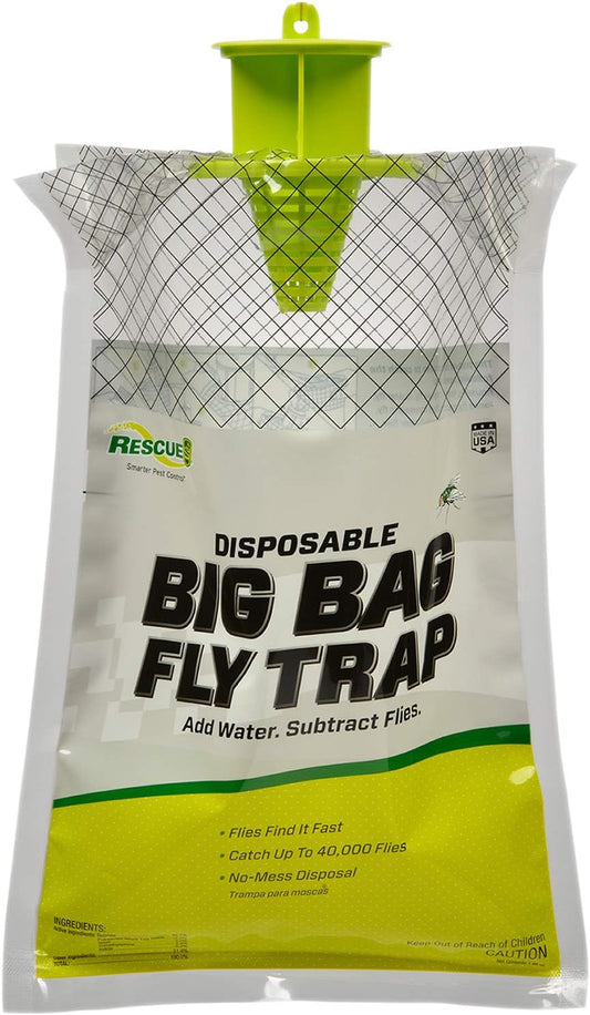 RESCUE! Big Bag Fly Trap – Disposable, Outdoor Use - 2 Traps
