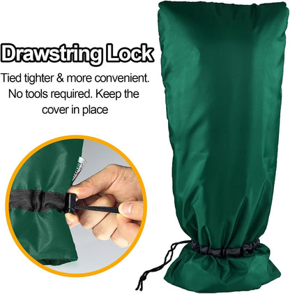 XXL Outdoor Faucet Covers for Winter, 3M Thinsulate Insulation Faucet Freeze Protector, 25”H x 13”W for Garden Lawn Faucets & Yard Hydrant, Waterproof Insulated Spigot Cover Faucet Sock – Black
