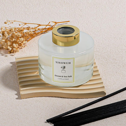 Reed Diffuser Set,5.07 fl oz (150 ml) - White Jasmine Oil Diffusers with 8 Reed Sticks,Home Fragrance Reed Diffuser for Bathroom Shelf Decor
