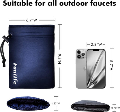 Outdoor Faucet Cover Socks for Winter Freeze Protection, Insulated Hose Spigot Covers for Outside Cold Weather Extra Large XL 2 PcsBLACK
