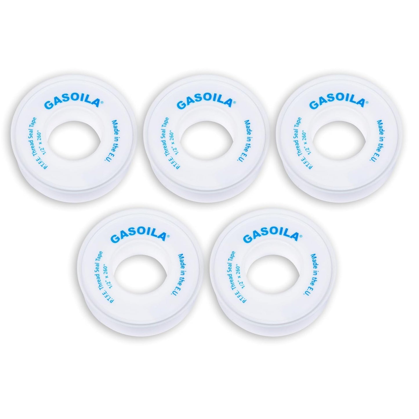 Gasoila PTFE Thread Seal Tape – Professional-Grade, 3/4 Inch x 520 Inch, Low-Density Thread Tape for Plumbing and Water Pipes – Leak-Proof Seal, Non-Toxic