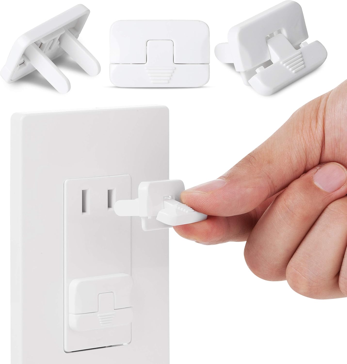 Bates Outlet Covers Baby Proofing - 15 Pack, 2 Prongs, Child Proof Plug Covers for Childproofing
