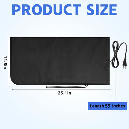 codree Heated Outdoor Faucet Covers for Winter, 25.1" x 11.8" Waterproof Insulated Spigot Cover Freeze Protection, Reusable Garden Pipe Wrap Insulation Faucet Socks for Outside Lawn Yard Water Faucets