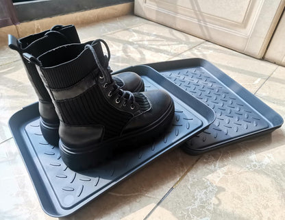 Rubber Boot Tray for Entryway,Boot Mat,Shoe Tray,Shoe Mat for Indoor and Outdoor Use (Soft Silicone Rubber, 29.5X14.9 inch)