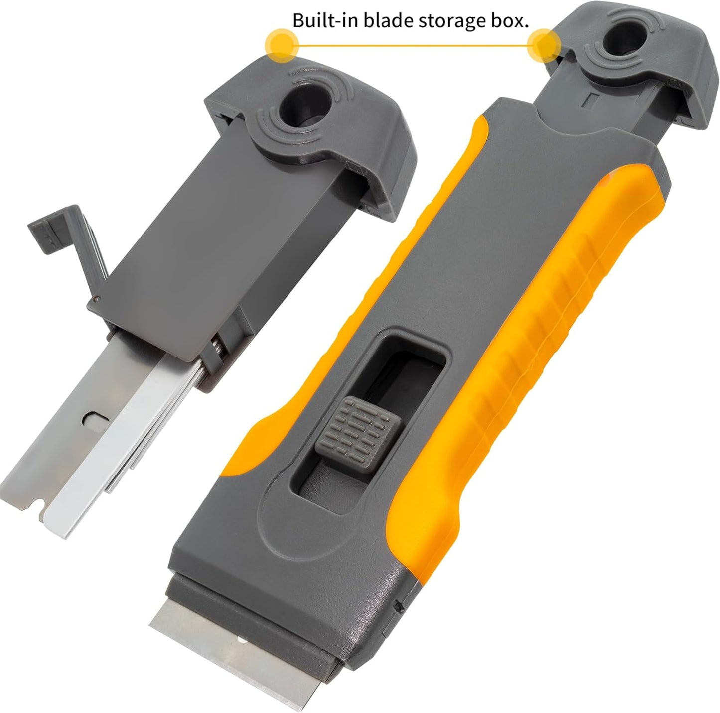 Razor Blade Scraper Tool with 15pcs Extra Blades, Cleaning Razor Scraper for Glass, Glass Top Stove Scraper for Oven Door, Cooktop Scraper, Glass Scraper Cleaning Paint from Glass