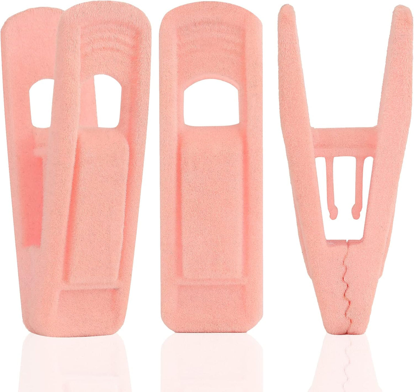 Tinfol Velvet Hanger Clips, 24 Pack Black Pants Hangers Clips, Large Opening Clothes Pin, Strong Finger Flocked Clip Perfect for Use with Slim-line Clothes Velvet Hanger