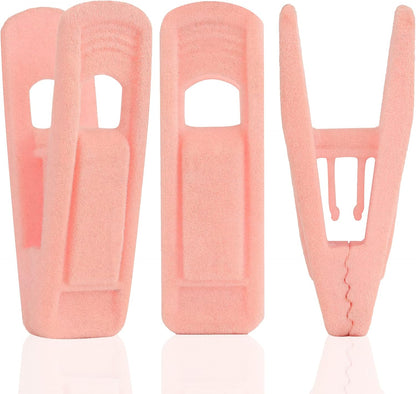 Tinfol Velvet Hanger Clips, 24 Pack Black Pants Hangers Clips, Large Opening Clothes Pin, Strong Finger Flocked Clip Perfect for Use with Slim-line Clothes Velvet Hanger