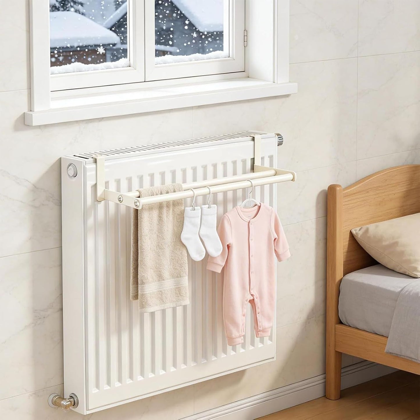 Wall Drying Rack Heavy-Duty Space-Saving Towel Hanger | Wall Laundry Drying Rack for Dorm Rv Bathroom Room Closet Clothing