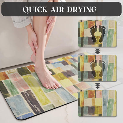 MontVoo -Bath Mat-Rubber Backing Non SlipThin Bathroom Rugs Fit Under Door- Quick Dry Absorbent Faux Suede Surface Grey Bathroom Floor Mats-Shower Rug for in Front of Bathtub Shower Gray 16x24